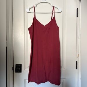 Wild Fable Maroon V-Neck Spaghetti Strap Dress